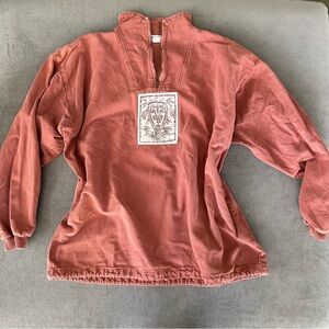 Vintage by Taylor Rust Half Zip-Up Chore Jacket